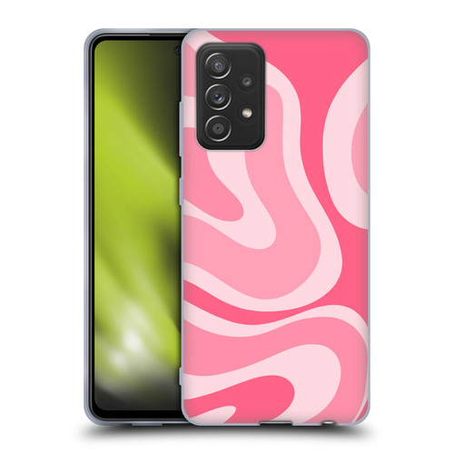 Kierkegaard Design Studio Art Modern Liquid Swirl Candy Pink Soft Gel Case for Samsung Galaxy A52 / A52s / 5G (2021)