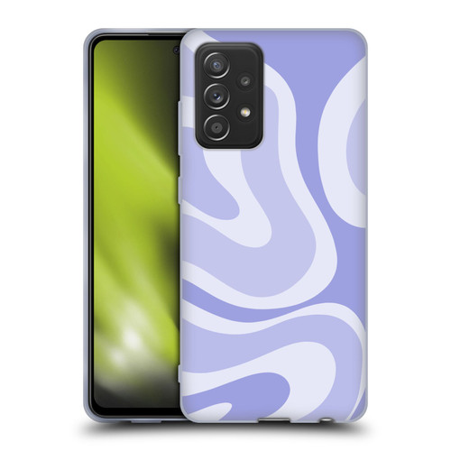 Kierkegaard Design Studio Art Modern Liquid Swirl Purple Soft Gel Case for Samsung Galaxy A52 / A52s / 5G (2021)