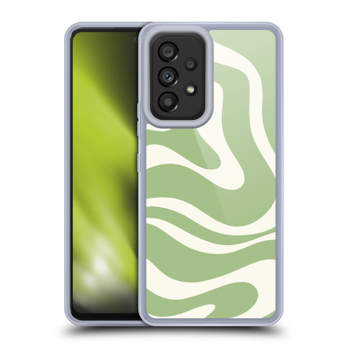 Kierkegaard Design Studio Art Modern Liquid Swirl in Sage Soft Gel Case for Samsung Galaxy A53 5G (2022)