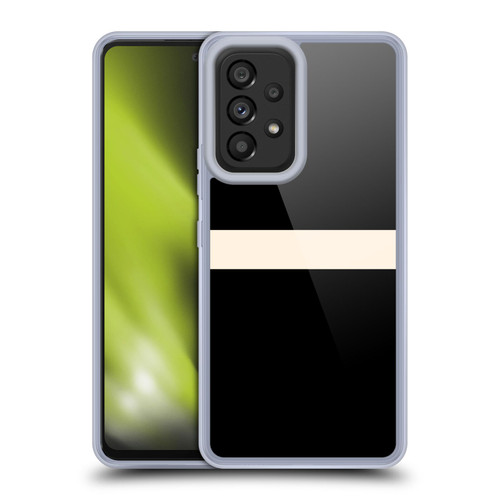 Kierkegaard Design Studio Art Stripe Minimalist Black Cream Soft Gel Case for Samsung Galaxy A53 5G (2022)