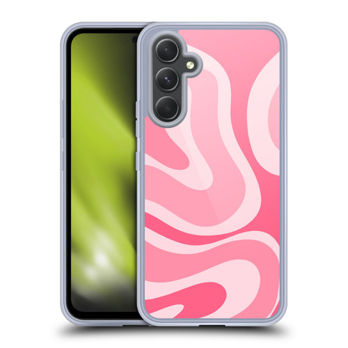 Kierkegaard Design Studio Art Modern Liquid Swirl Candy Pink Soft Gel Case for Samsung Galaxy A54 5G