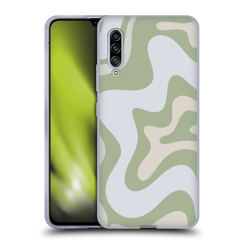 Kierkegaard Design Studio Art Retro Swirl Abstract Sage Soft Gel Case for Samsung Galaxy A90 5G (2019)