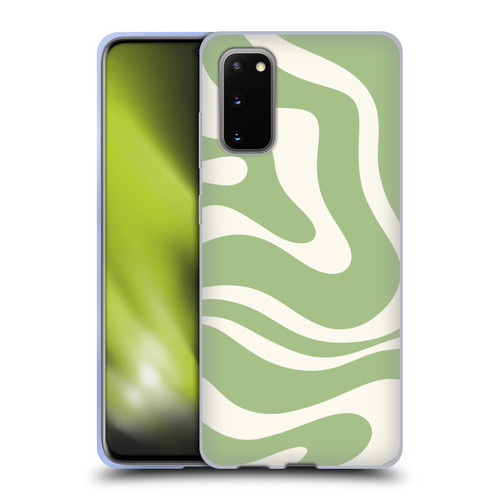 Kierkegaard Design Studio Art Modern Liquid Swirl in Sage Soft Gel Case for Samsung Galaxy S20 / S20 5G