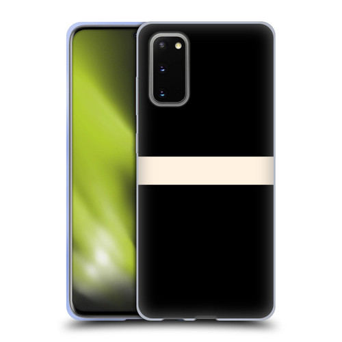 Kierkegaard Design Studio Art Stripe Minimalist Black Cream Soft Gel Case for Samsung Galaxy S20 / S20 5G