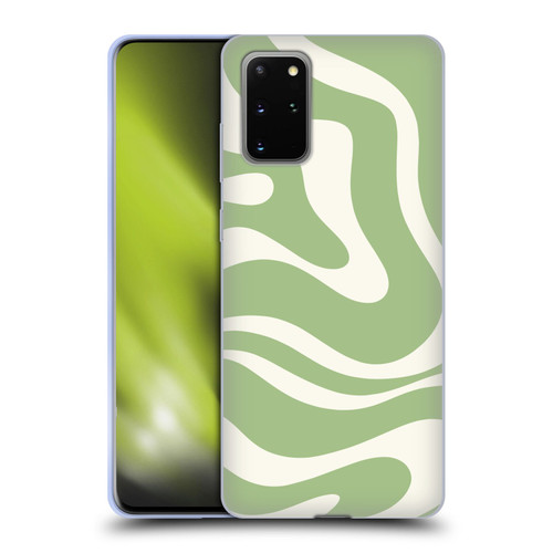 Kierkegaard Design Studio Art Modern Liquid Swirl in Sage Soft Gel Case for Samsung Galaxy S20+ / S20+ 5G