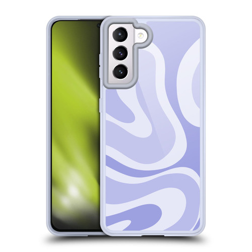 Kierkegaard Design Studio Art Modern Liquid Swirl Purple Soft Gel Case for Samsung Galaxy S21 5G