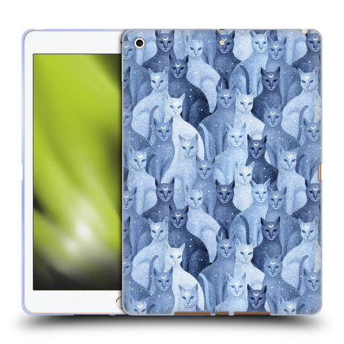 Episodic Drawing Pattern Cats Soft Gel Case for Apple iPad 10.2 2019/2020/2021