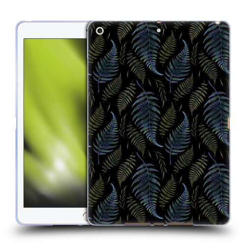 Episodic Drawing Pattern Leaves Soft Gel Case for Apple iPad 10.2 2019/2020/2021