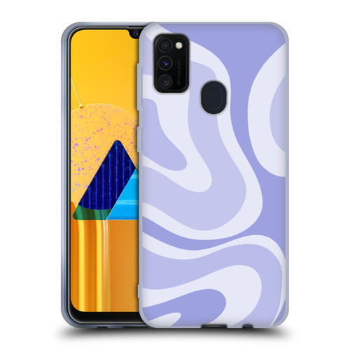Kierkegaard Design Studio Art Modern Liquid Swirl Purple Soft Gel Case for Samsung Galaxy M30s (2019)/M21 (2020)