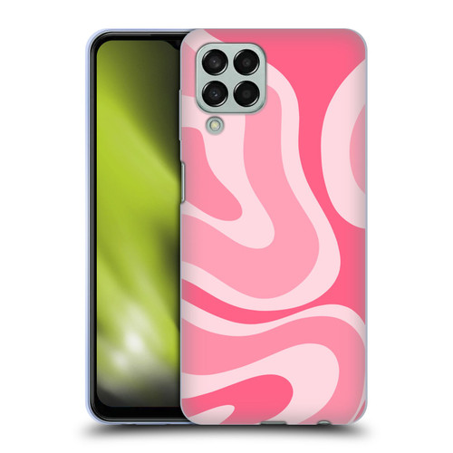 Kierkegaard Design Studio Art Modern Liquid Swirl Candy Pink Soft Gel Case for Samsung Galaxy M33 (2022)