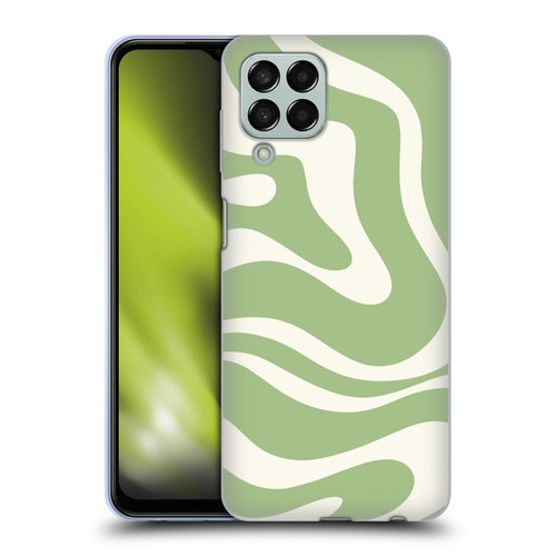 Kierkegaard Design Studio Art Modern Liquid Swirl in Sage Soft Gel Case for Samsung Galaxy M33 (2022)