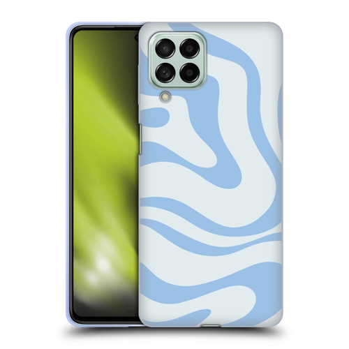 Kierkegaard Design Studio Art Blue Abstract Swirl Pattern Soft Gel Case for Samsung Galaxy M53 (2022)