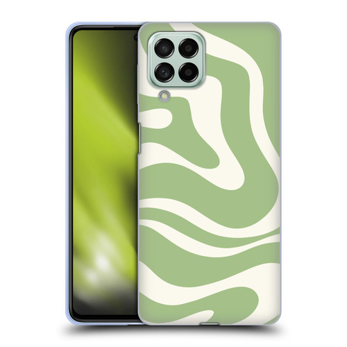 Kierkegaard Design Studio Art Modern Liquid Swirl in Sage Soft Gel Case for Samsung Galaxy M53 (2022)