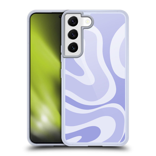 Kierkegaard Design Studio Art Modern Liquid Swirl Purple Soft Gel Case for Samsung Galaxy S22 5G