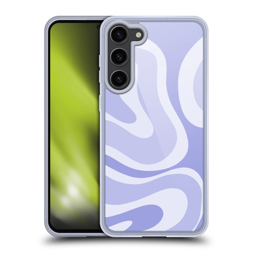 Kierkegaard Design Studio Art Modern Liquid Swirl Purple Soft Gel Case for Samsung Galaxy S23+ 5G