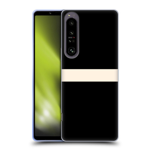 Kierkegaard Design Studio Art Stripe Minimalist Black Cream Soft Gel Case for Sony Xperia 1 IV