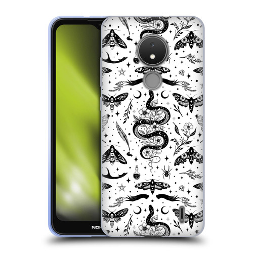 Episodic Drawing Pattern Flash Tattoo Soft Gel Case for Nokia C21