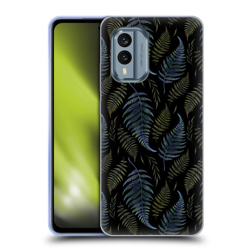 Episodic Drawing Pattern Leaves Soft Gel Case for Nokia X30