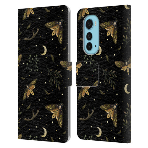 Episodic Drawing Pattern Death Head Moth Leather Book Wallet Case Cover For Motorola Edge (2022)