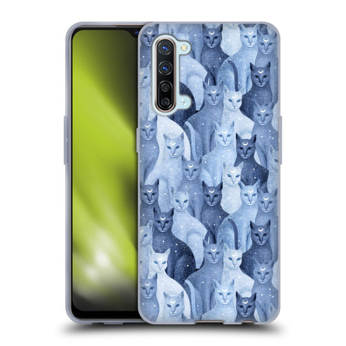 Episodic Drawing Pattern Cats Soft Gel Case for OPPO Find X2 Lite 5G