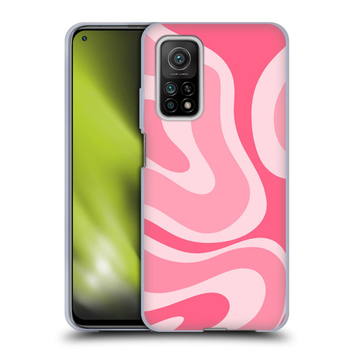 Kierkegaard Design Studio Art Modern Liquid Swirl Candy Pink Soft Gel Case for Xiaomi Mi 10T 5G