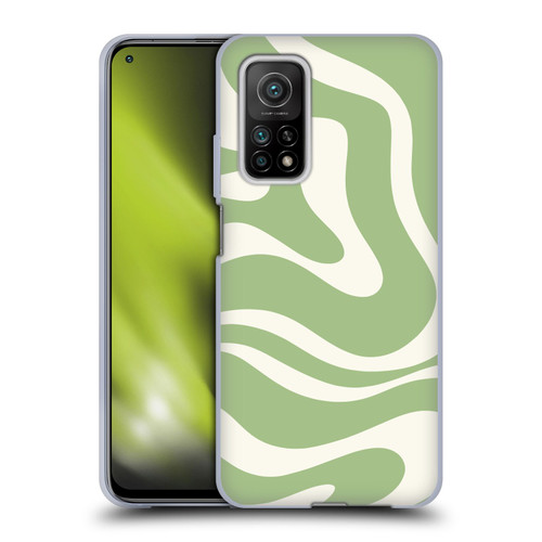 Kierkegaard Design Studio Art Modern Liquid Swirl in Sage Soft Gel Case for Xiaomi Mi 10T 5G