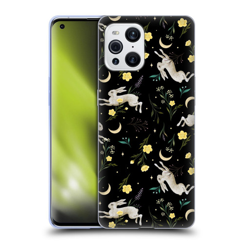 Episodic Drawing Pattern Bunny Night Soft Gel Case for OPPO Find X3 / Pro