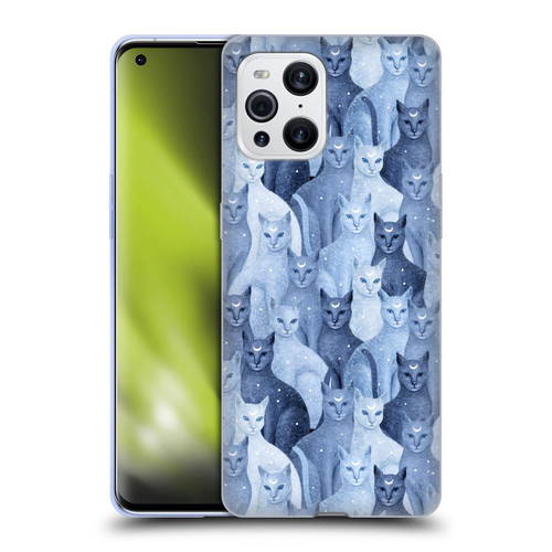 Episodic Drawing Pattern Cats Soft Gel Case for OPPO Find X3 / Pro