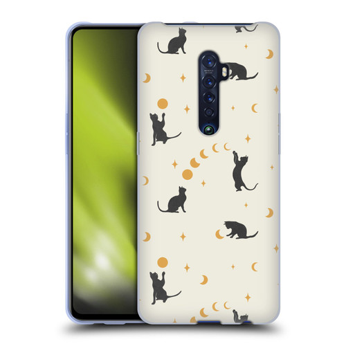 Episodic Drawing Pattern Cat And Moon Soft Gel Case for OPPO Reno 2