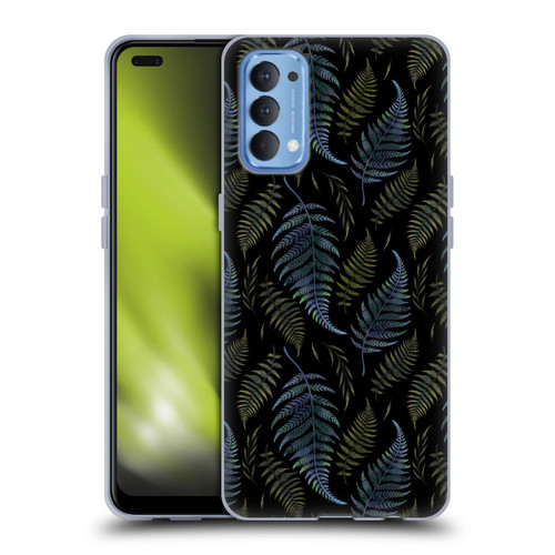 Episodic Drawing Pattern Leaves Soft Gel Case for OPPO Reno 4 5G
