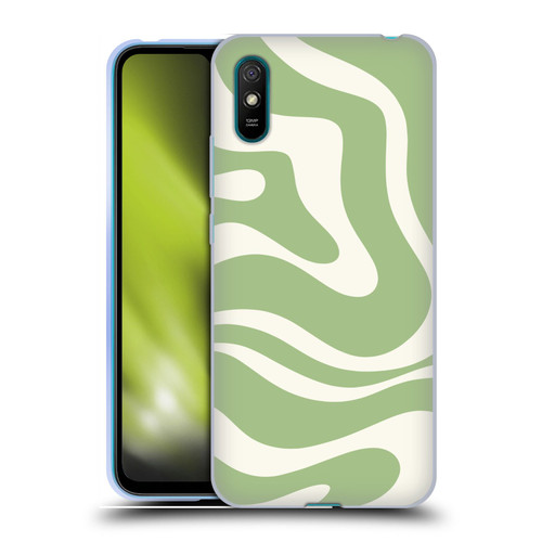 Kierkegaard Design Studio Art Modern Liquid Swirl in Sage Soft Gel Case for Xiaomi Redmi 9A / Redmi 9AT