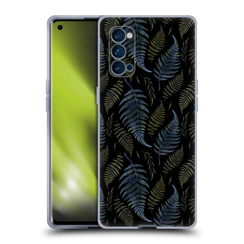 Episodic Drawing Pattern Leaves Soft Gel Case for OPPO Reno 4 Pro 5G