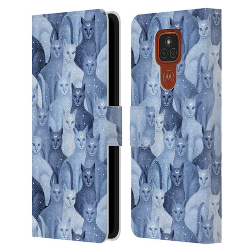 Episodic Drawing Pattern Cats Leather Book Wallet Case Cover For Motorola Moto E7 Plus