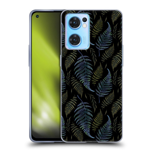 Episodic Drawing Pattern Leaves Soft Gel Case for OPPO Reno7 5G / Find X5 Lite