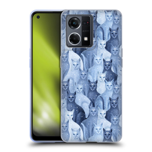 Episodic Drawing Pattern Cats Soft Gel Case for OPPO Reno8 4G