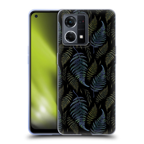 Episodic Drawing Pattern Leaves Soft Gel Case for OPPO Reno8 4G