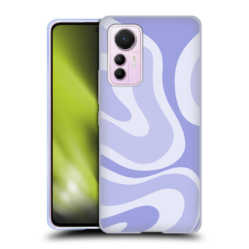 Kierkegaard Design Studio Art Modern Liquid Swirl Purple Soft Gel Case for Xiaomi 12 Lite