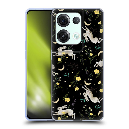 Episodic Drawing Pattern Bunny Night Soft Gel Case for OPPO Reno8 Pro