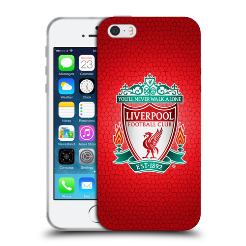 Liverpool Football Club Crest 2 Red Pixel 1 Soft Gel Case for Apple iPhone 5 / 5s / iPhone SE 2016
