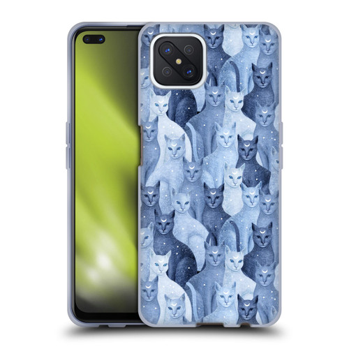 Episodic Drawing Pattern Cats Soft Gel Case for OPPO Reno4 Z 5G