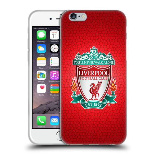 Liverpool Football Club Crest 2 Red Pixel 1 Soft Gel Case for Apple iPhone 6 / iPhone 6s