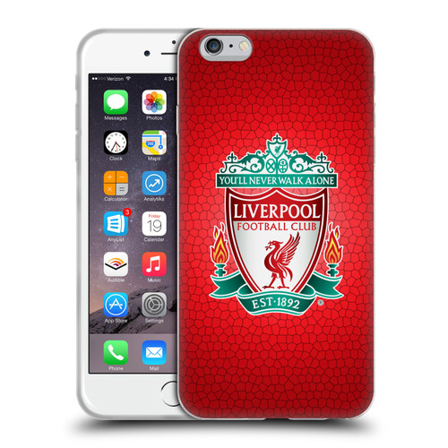Liverpool Football Club Crest 2 Red Pixel 1 Soft Gel Case for Apple iPhone 6 Plus / iPhone 6s Plus