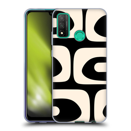 Kierkegaard Design Studio Retro Abstract Patterns Modern Piquet Black Cream Soft Gel Case for Huawei P Smart (2020)