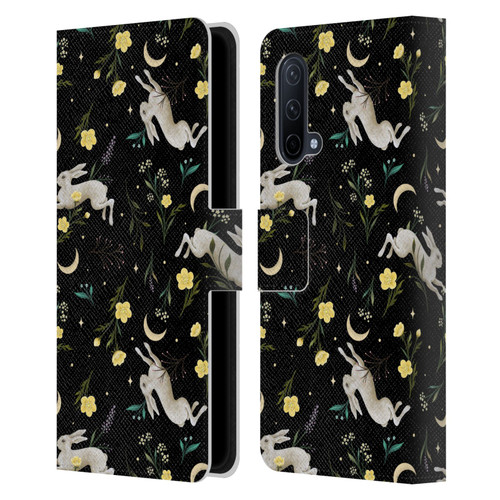 Episodic Drawing Pattern Bunny Night Leather Book Wallet Case Cover For OnePlus Nord CE 5G
