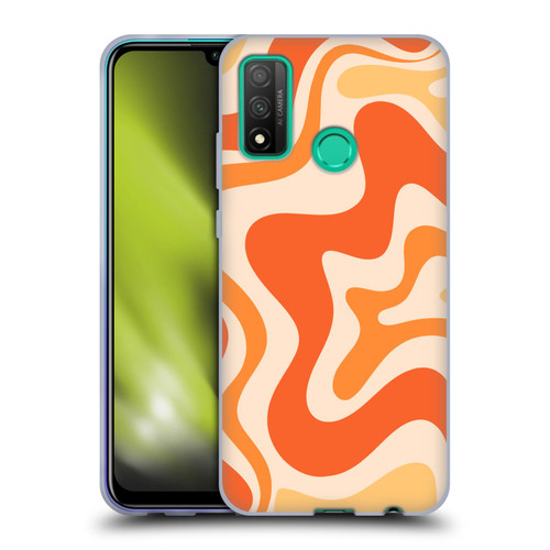 Kierkegaard Design Studio Retro Abstract Patterns Tangerine Orange Tone Soft Gel Case for Huawei P Smart (2020)