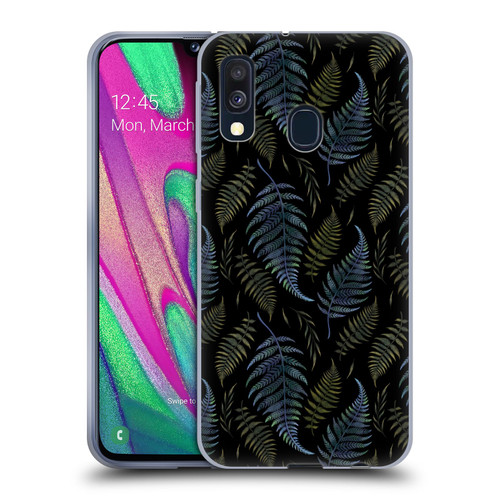 Episodic Drawing Pattern Leaves Soft Gel Case for Samsung Galaxy A40 (2019)