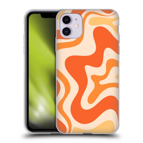 Kierkegaard Design Studio Retro Abstract Patterns Tangerine Orange Tone Soft Gel Case for Apple iPhone 11