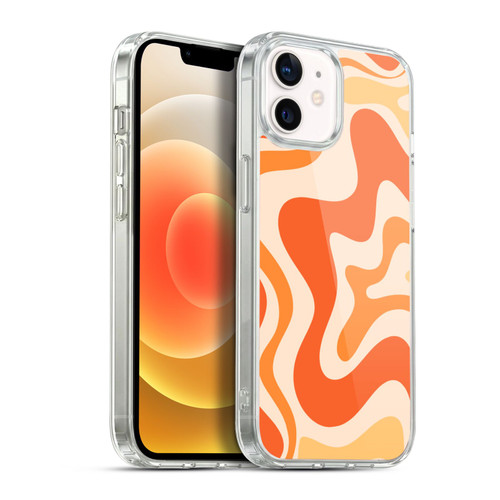 Kierkegaard Design Studio Retro Abstract Patterns Tangerine Orange Tone Soft Gel Case for Apple iPhone 12 / iPhone 12 Pro & MagSafe