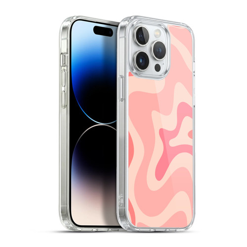 Kierkegaard Design Studio Retro Abstract Patterns Soft Pink Liquid Swirl Soft Gel Case for Apple iPhone 13 Pro Max & MagSafe