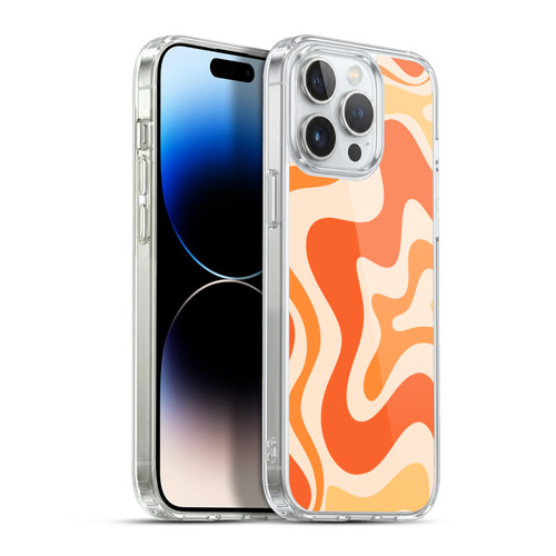 Kierkegaard Design Studio Retro Abstract Patterns Tangerine Orange Tone Soft Gel Case for Apple iPhone 13 Pro Max & MagSafe